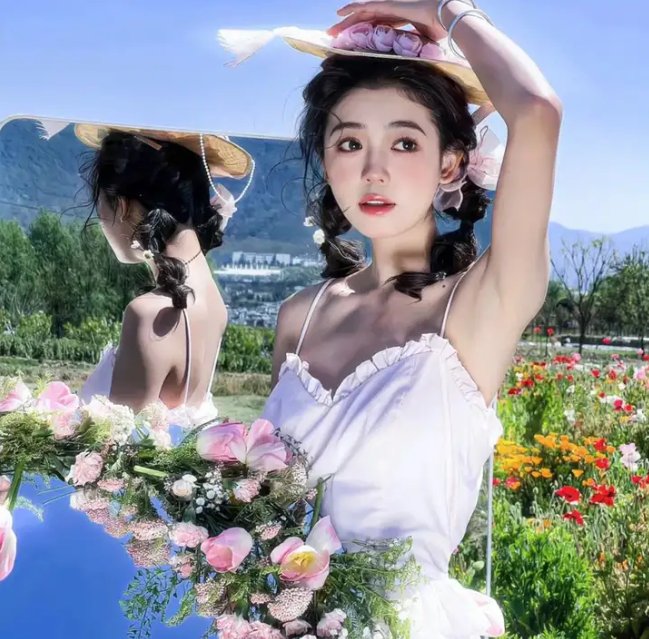 一个攞景的少年